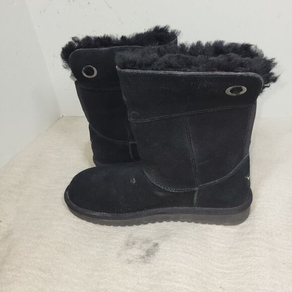 Koolaburra by UGG Boots Womens Size 8 Black Short Lined Suede Winter Cold Fall - Picture 13 of 16